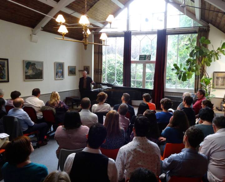 Graham Fitch introducing his programme